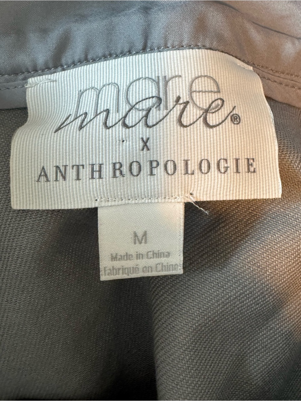 Mare Mare x Anthropologie Gray Button Front Utility Midi Skirt Size M - Picture 2 of 11